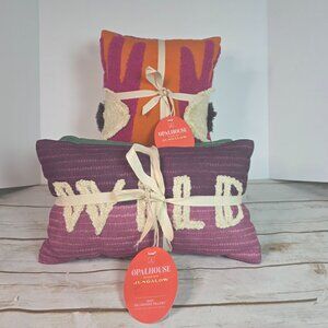 Opalhouse Jungalow 2-Pack(2) Mini Decorative Pillows With "Wild" & "Mild" Text